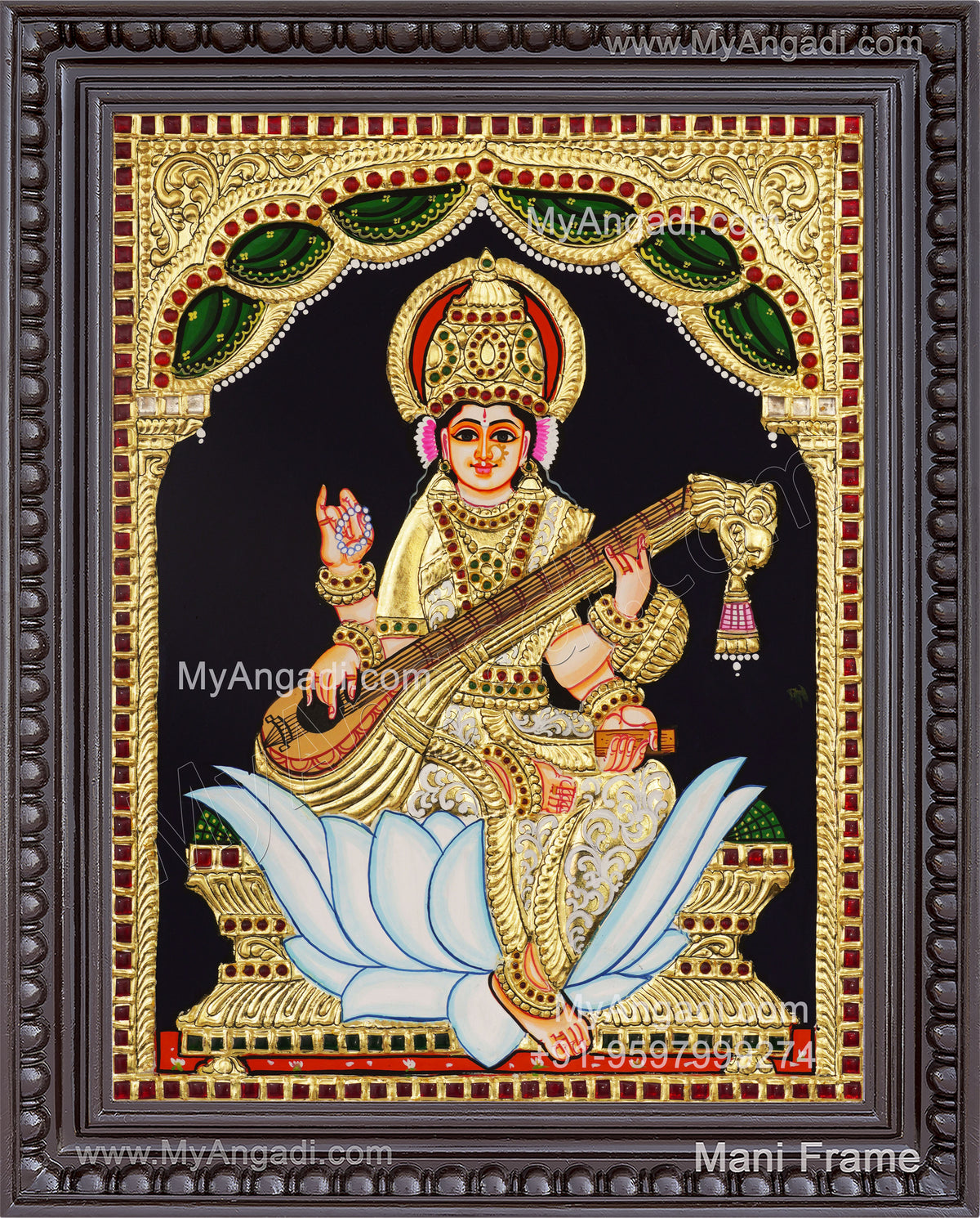 Saraswathi Tanjore Painting