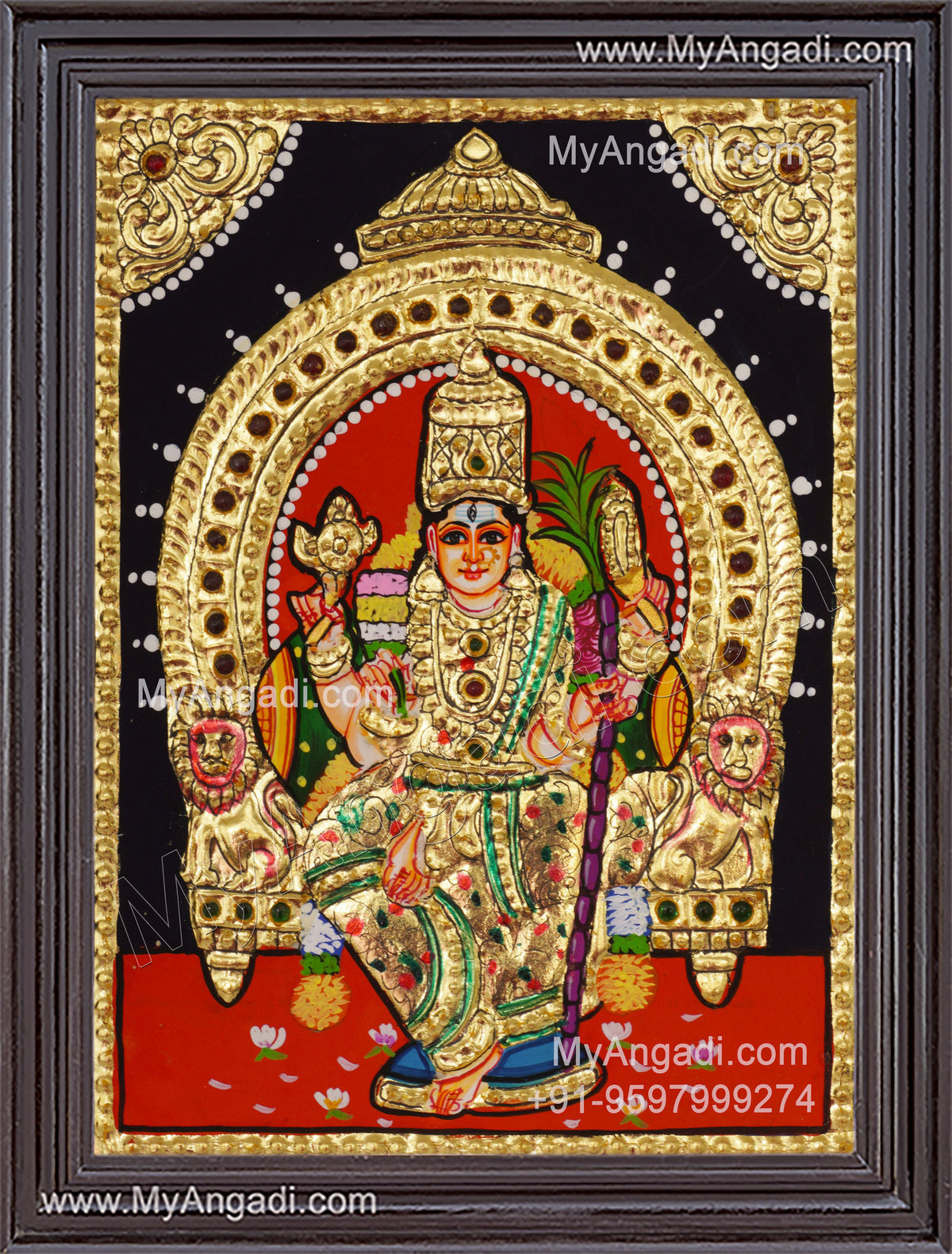 Kamatchi Amman Tanjore Painting