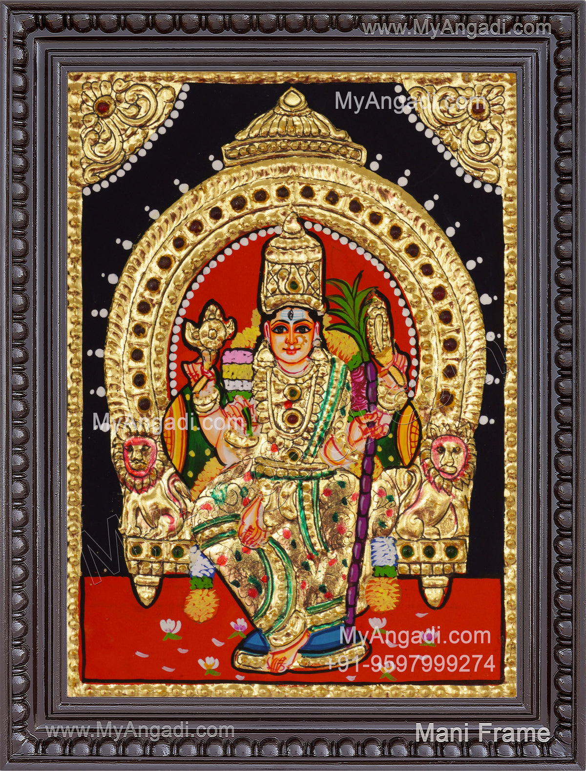Kamatchi Amman Tanjore Painting