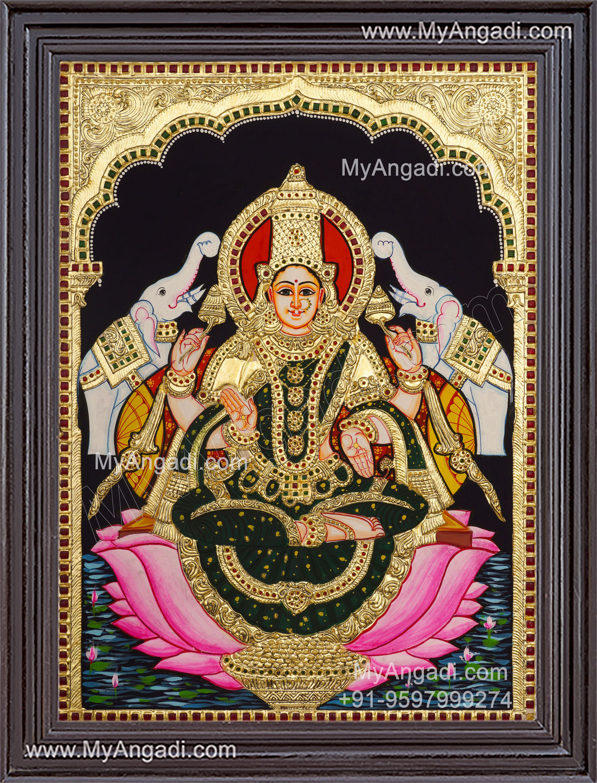 Gajalakshmi Tanjore Painting
