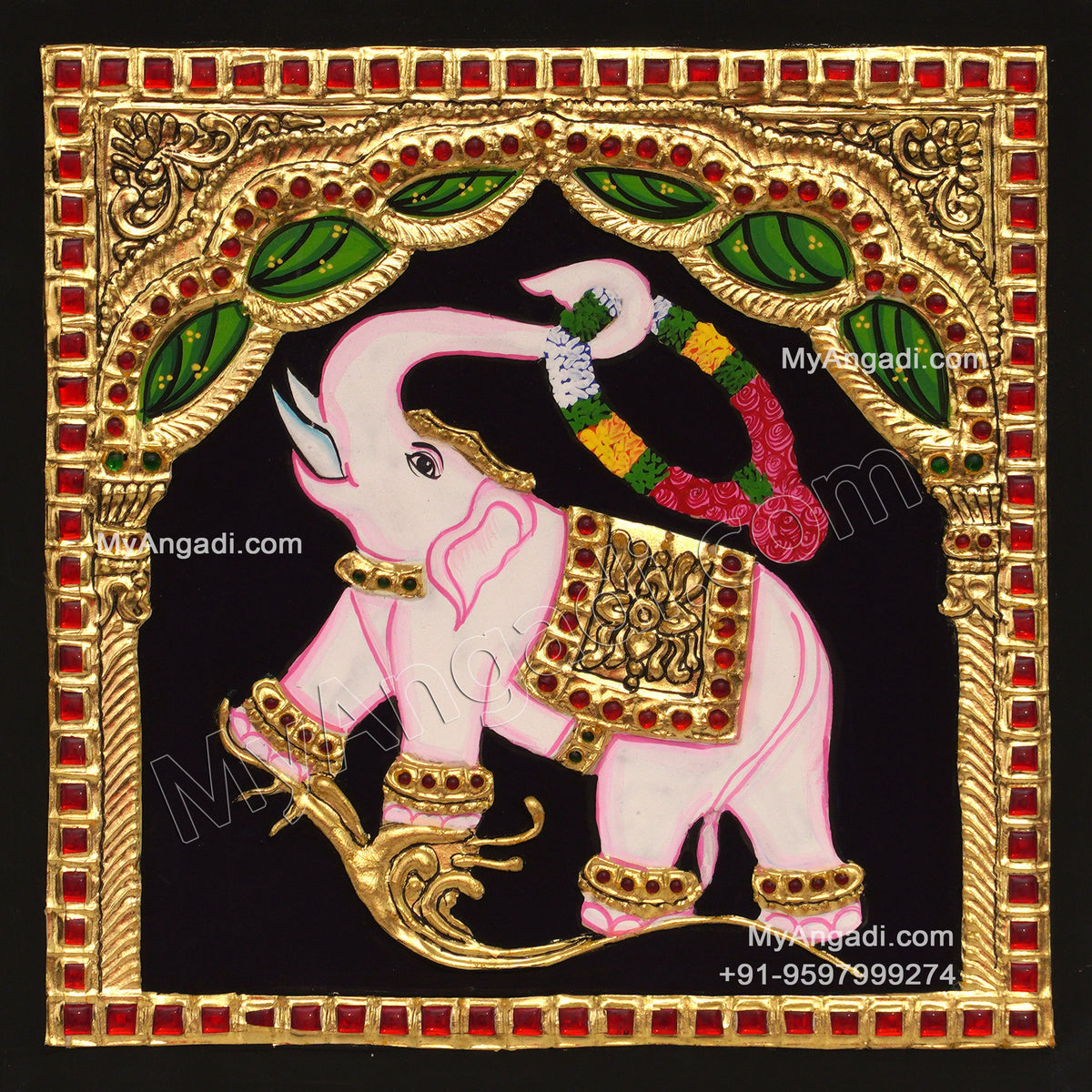 Elephant Tanjore Painting