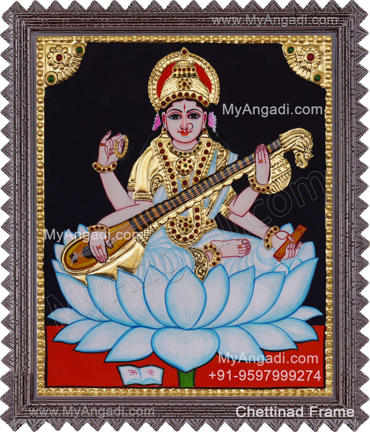 Saraswathi Tanjore Painting