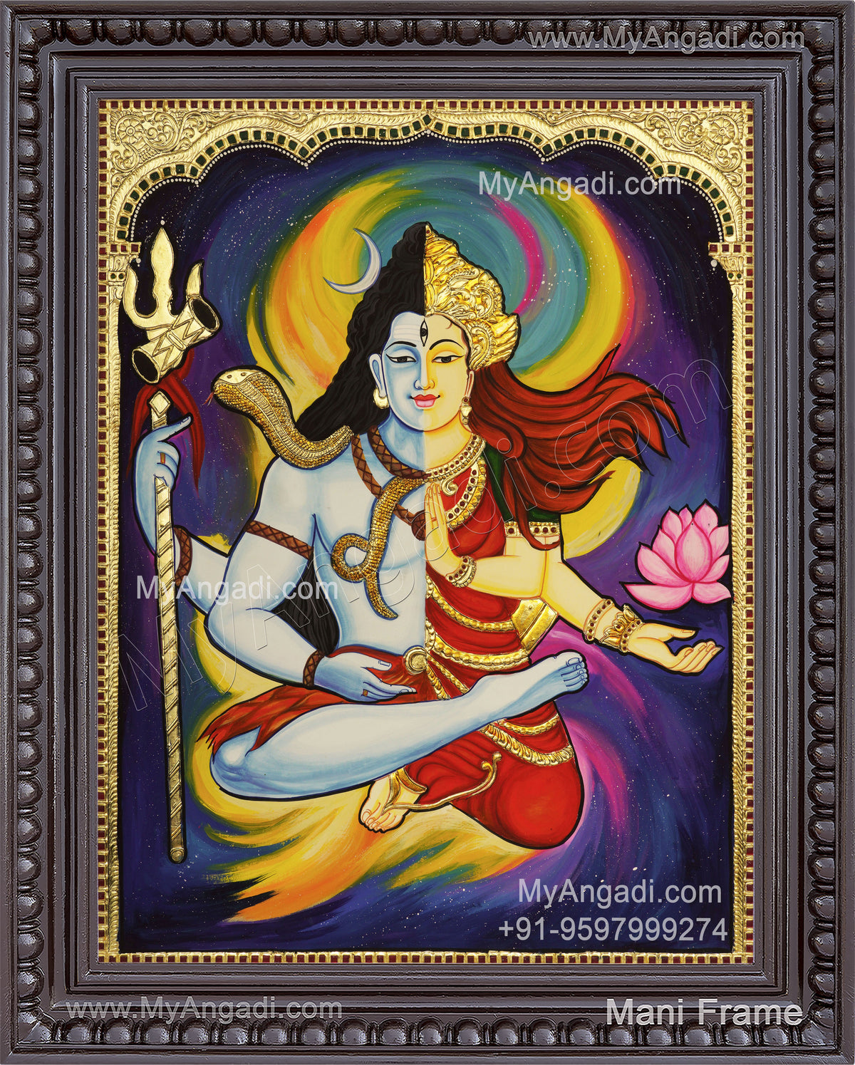 Arthanareeswarar Tanjore Painting
