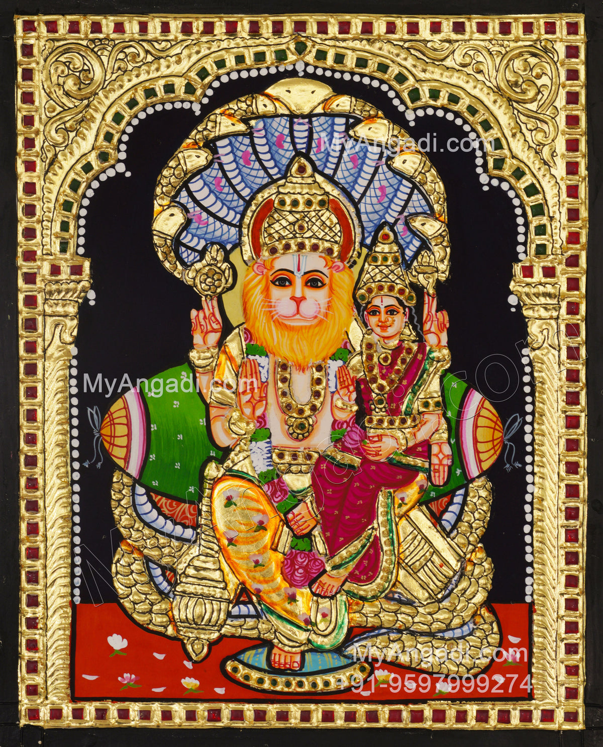 Lakshmi Narasimhar Tanjore Painting