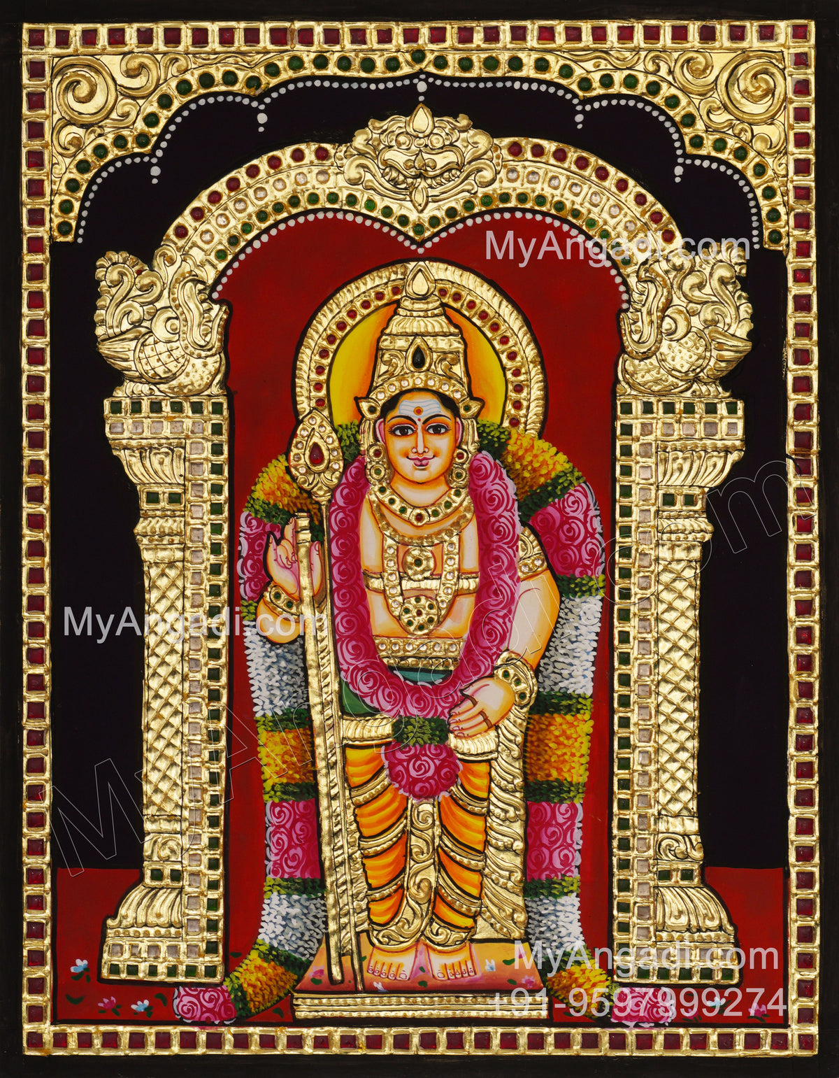 Murugan Tanjore Painting