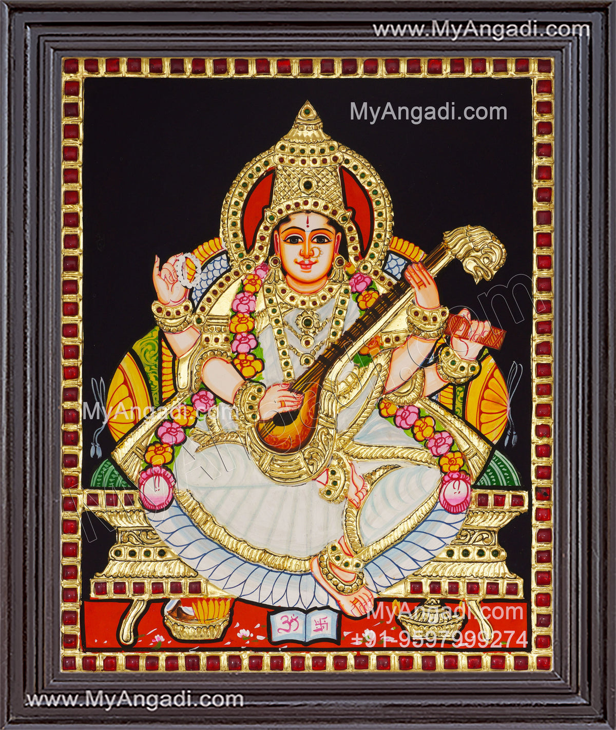 Saraswathi Tanjore Painting
