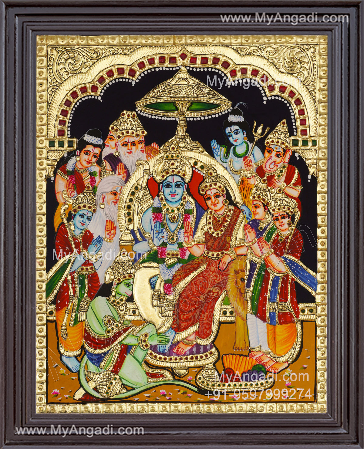 Ramar Pattabhishekam Tanjore Painting