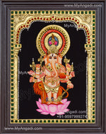Kan Dhrishti Ganapati Tanjore Painting