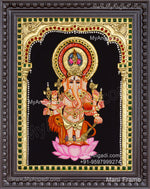 Kan Dhrishti Ganapati Tanjore Painting
