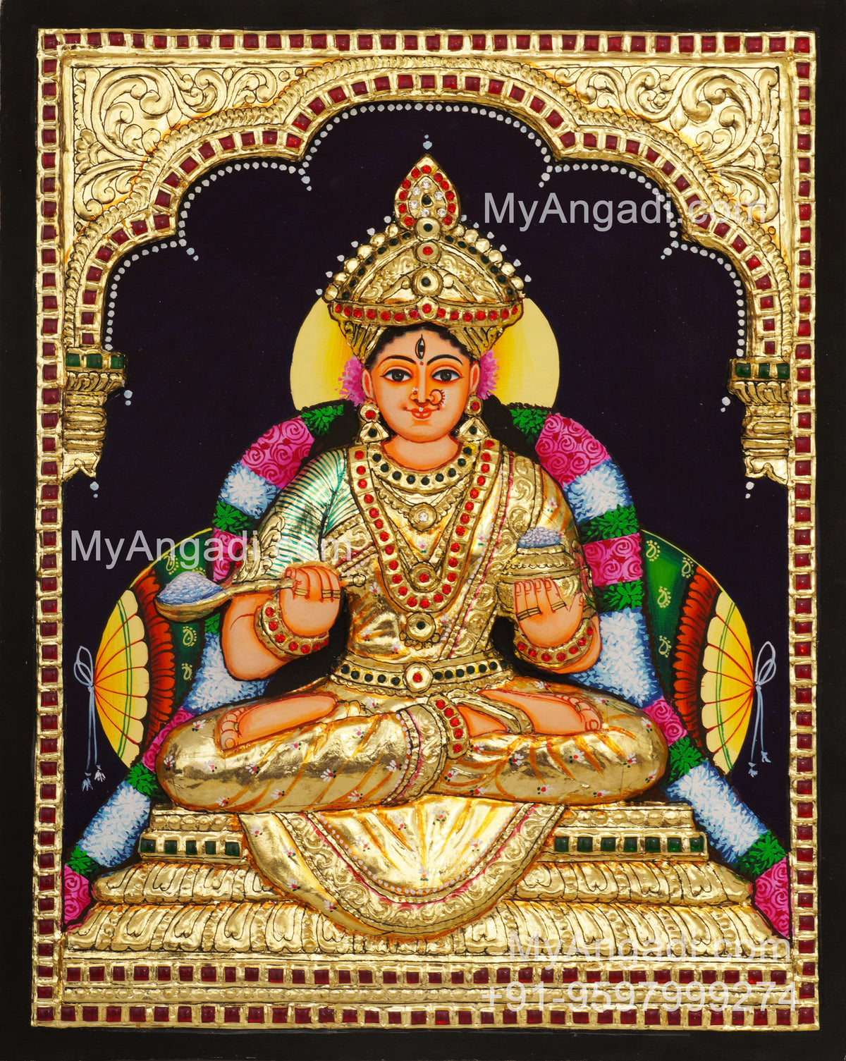Annapoorani 3D Tanjore Painting
