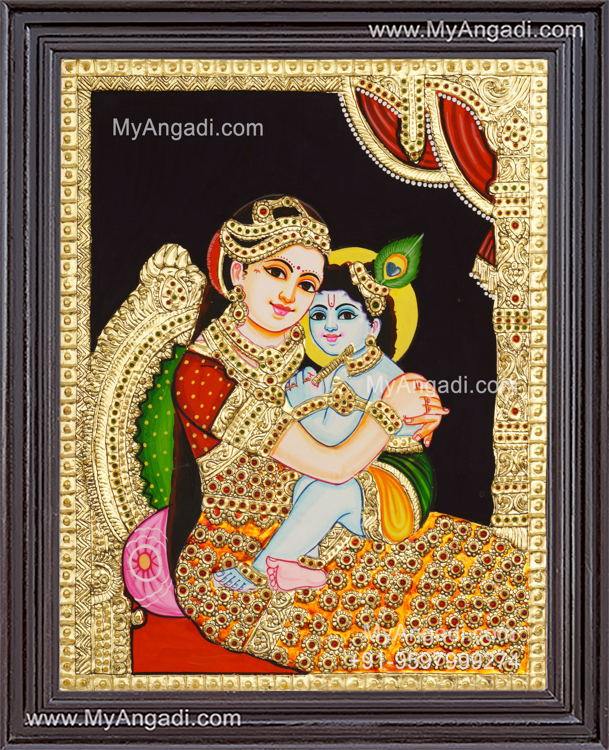 Yasotha Krishna Tanjore Painting