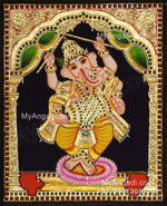Dancing Ganesha Tanjore Paintings