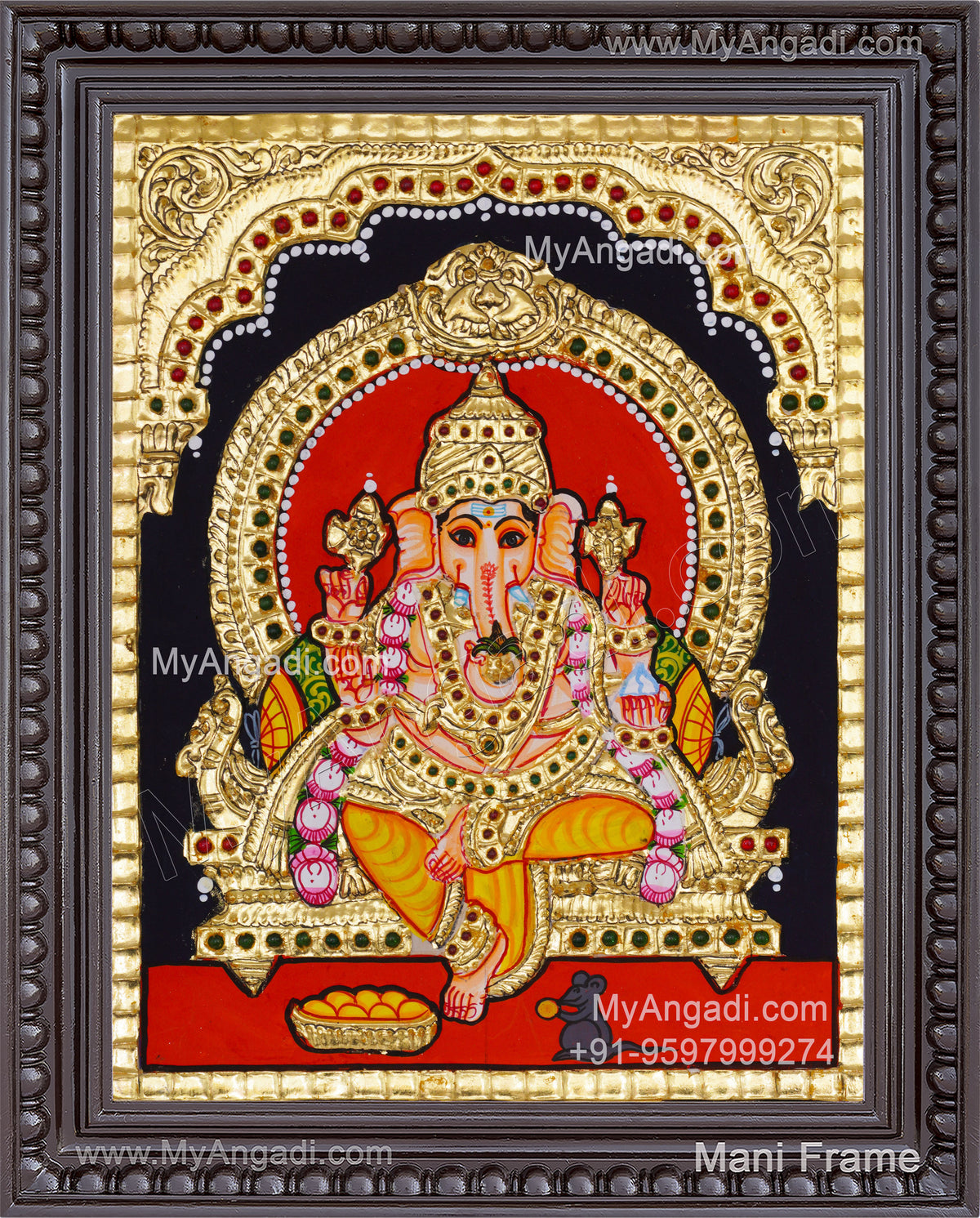 Ganesha Tanjore Painting, Ganesha Tanjore Painting