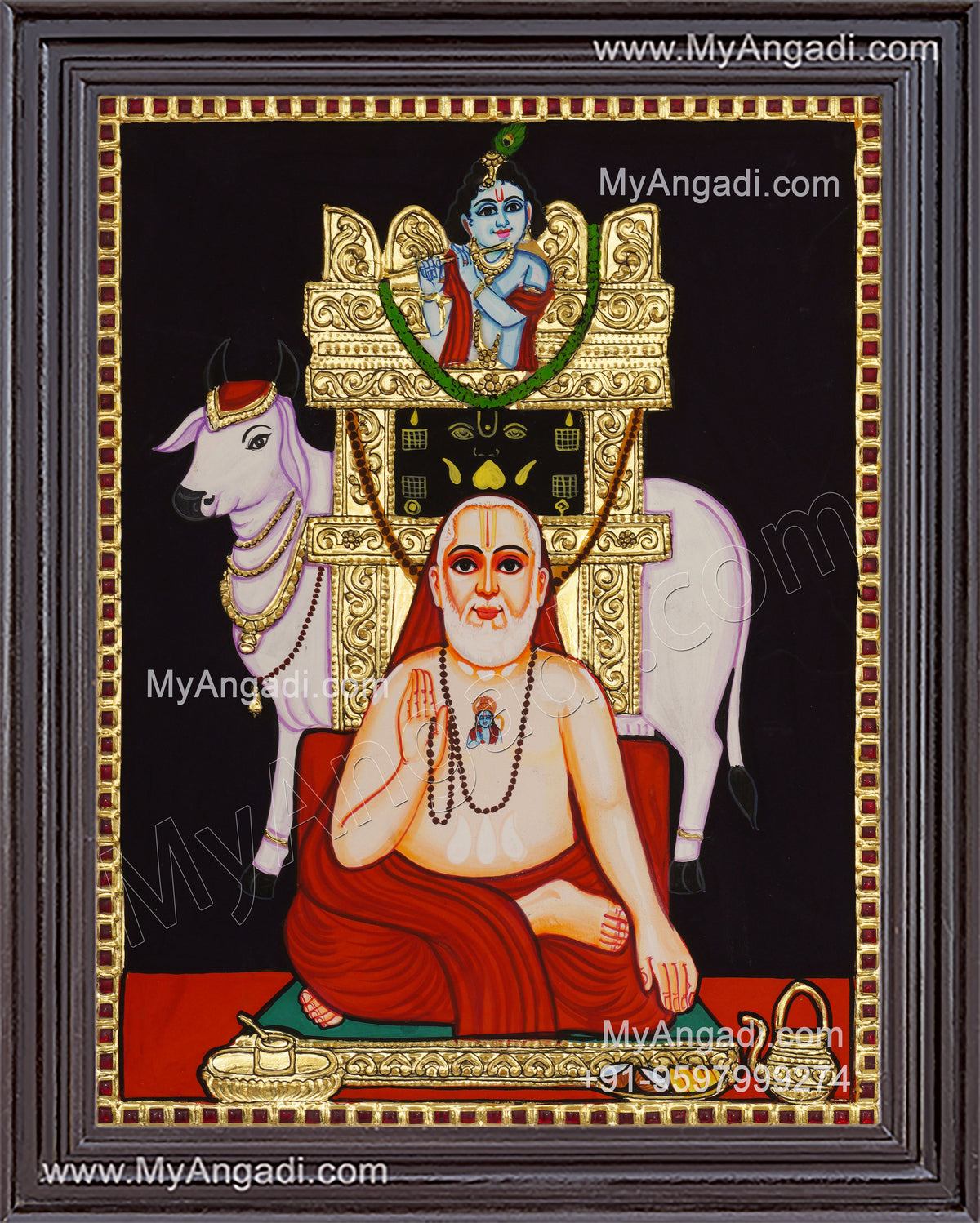 Ragavendra Tanjore Painting, Saint Tanjore Painting