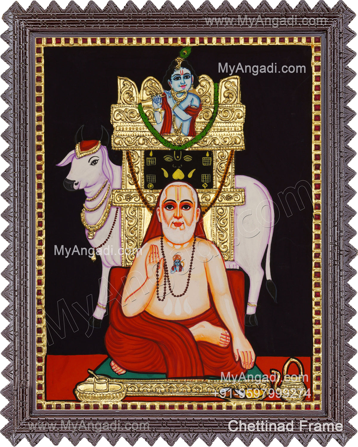 Ragavendra Tanjore Painting, Saint Tanjore Painting