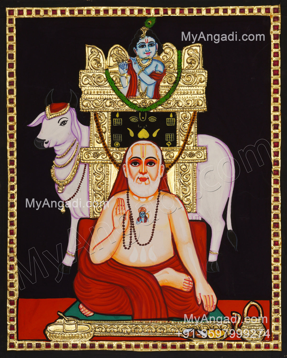 Ragavendra Tanjore Painting, Saint Tanjore Painting