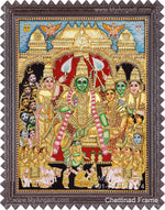Ramar Pattabhishekam Tanjore Painting