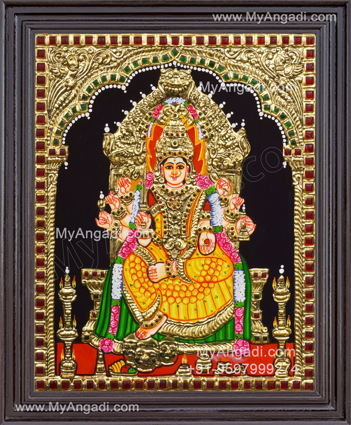 Samayapura Mariamman Tanjore Painting