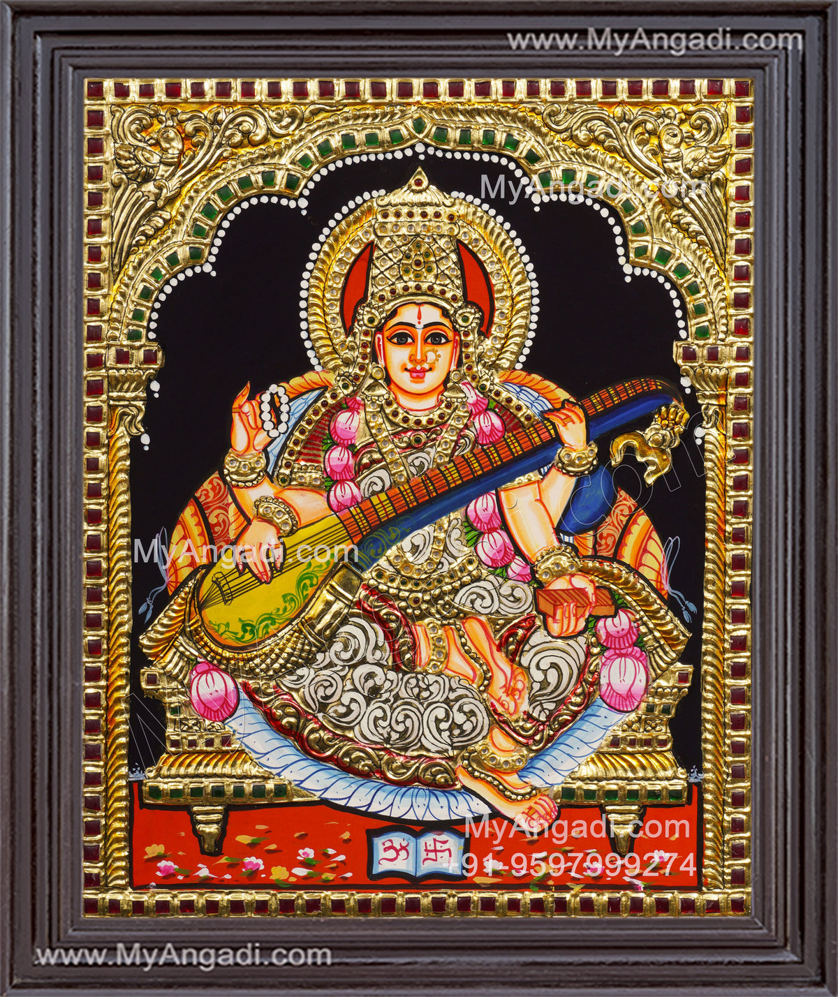 Saraswathi Tanjore Painting