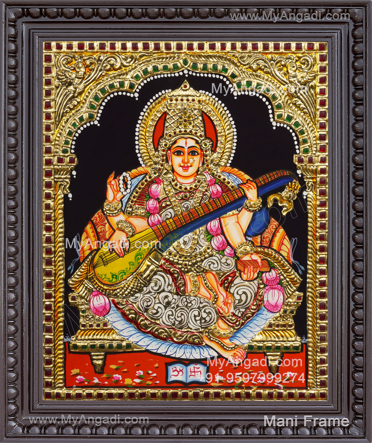 Saraswathi Tanjore Painting
