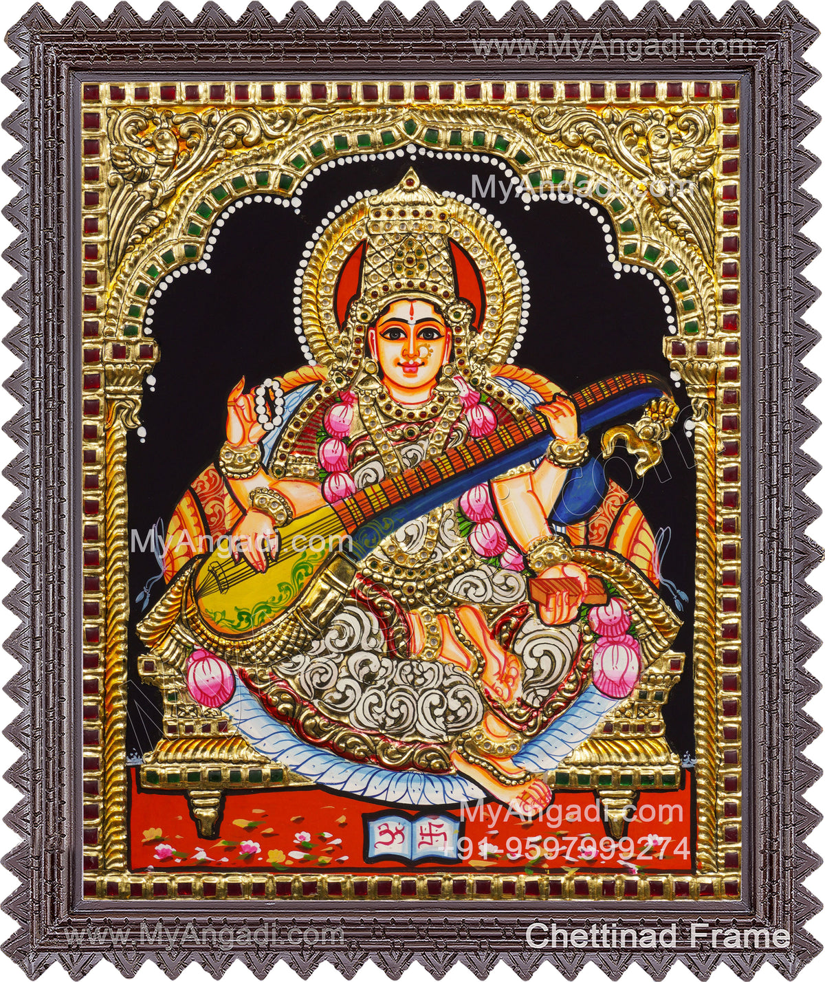 Saraswathi Tanjore Painting