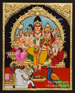 Shiva Parivar Tanjore Painting