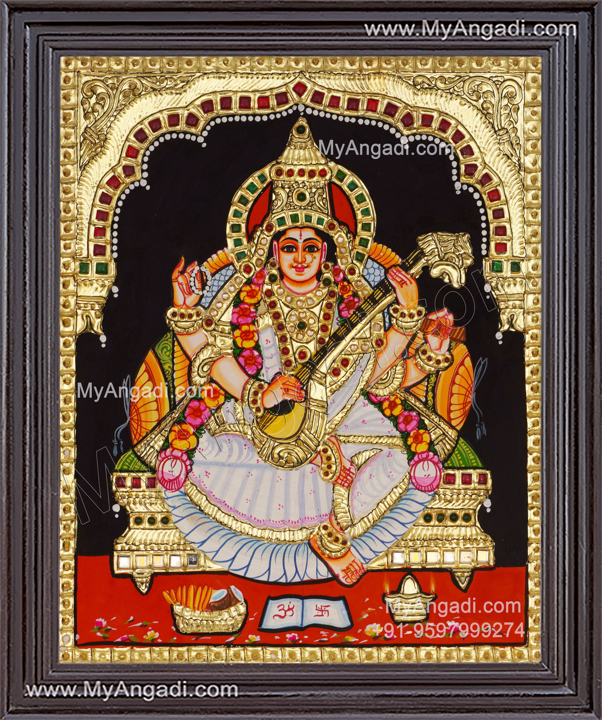Saraswathi Tanjore Painting