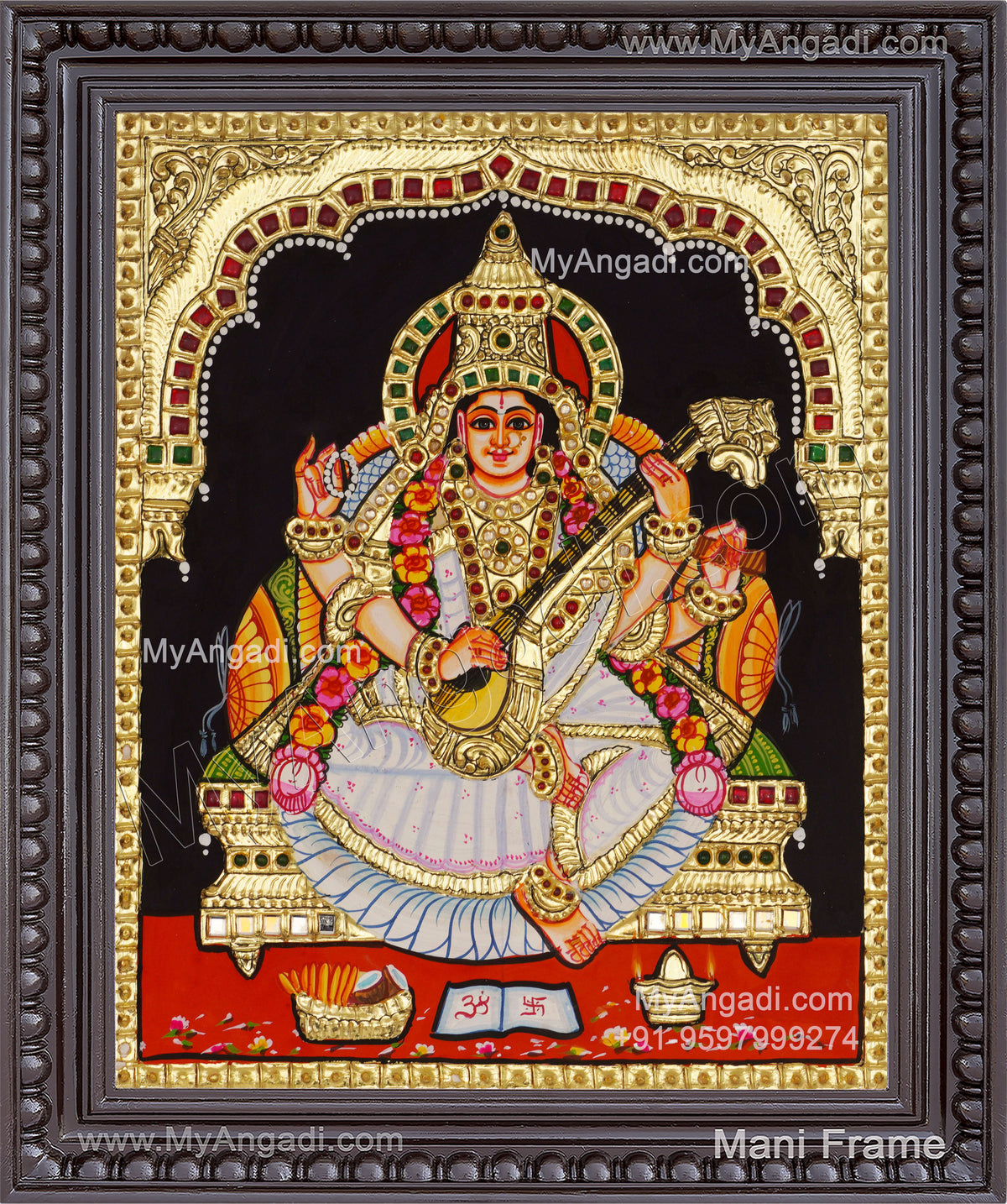 Saraswathi Tanjore Painting