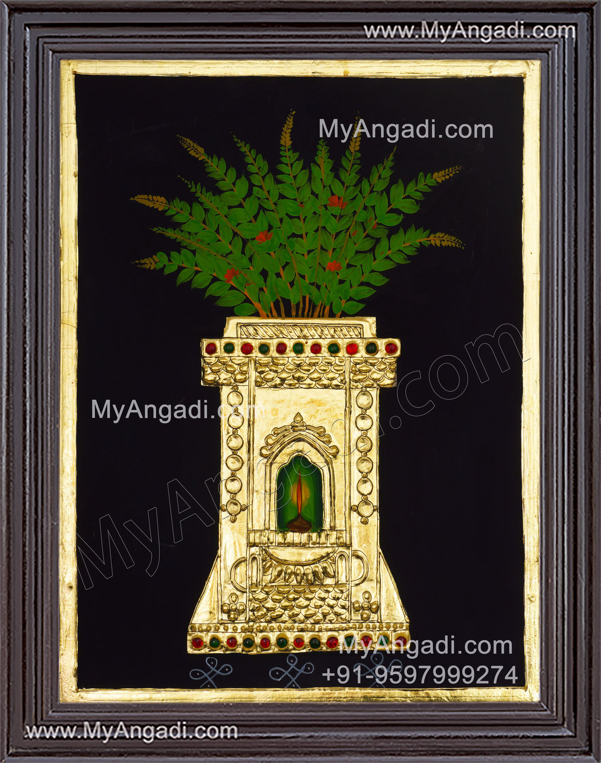 Tulsi Maadam Tanjore Painting