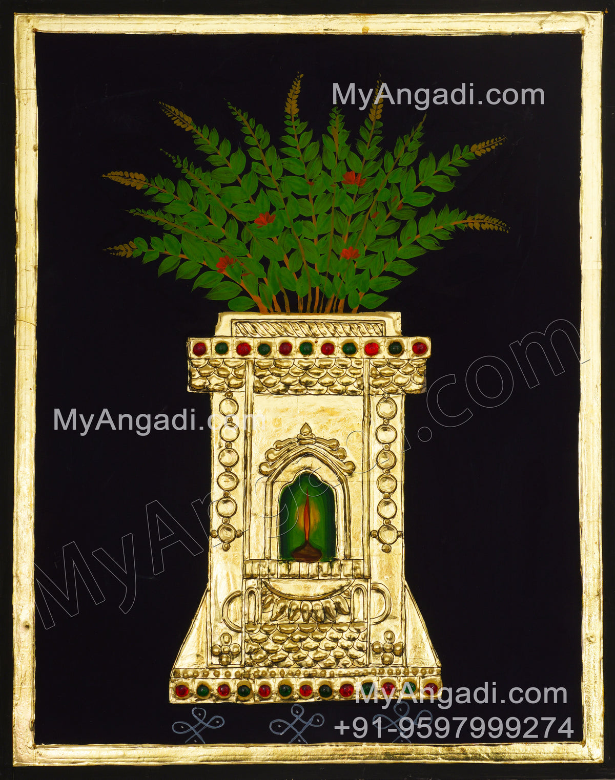 Tulsi Maadam Tanjore Painting