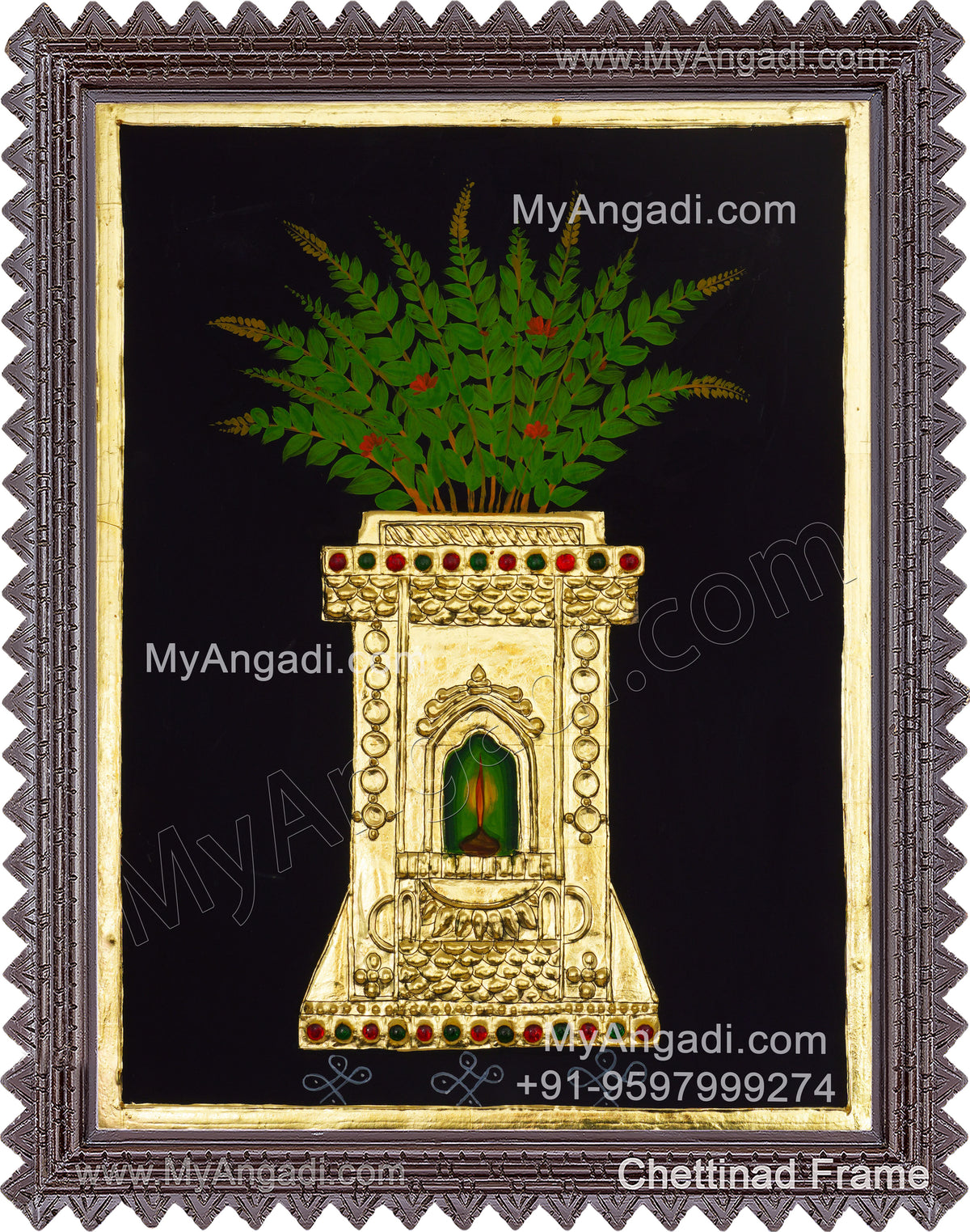 Tulsi Maadam Tanjore Painting