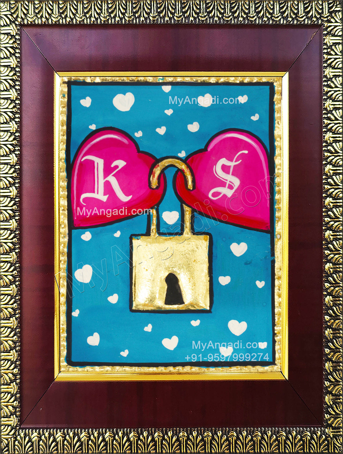 Heart Lock Tanjore Paintings