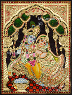 Jhula Radha Krishna Tanjore Painting