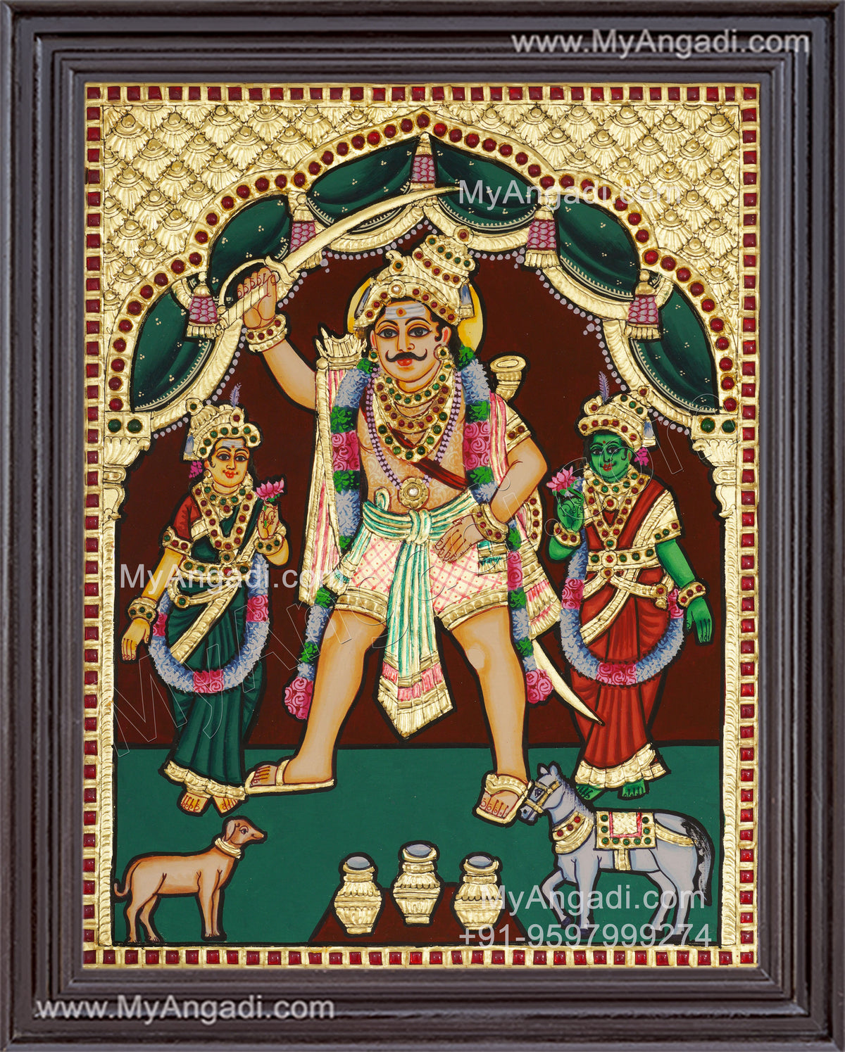 Madurai Veeran Tanjore Painting