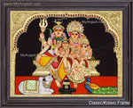 Shivan Family Tanjore Painting