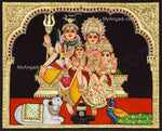Shivan Family Tanjore Painting