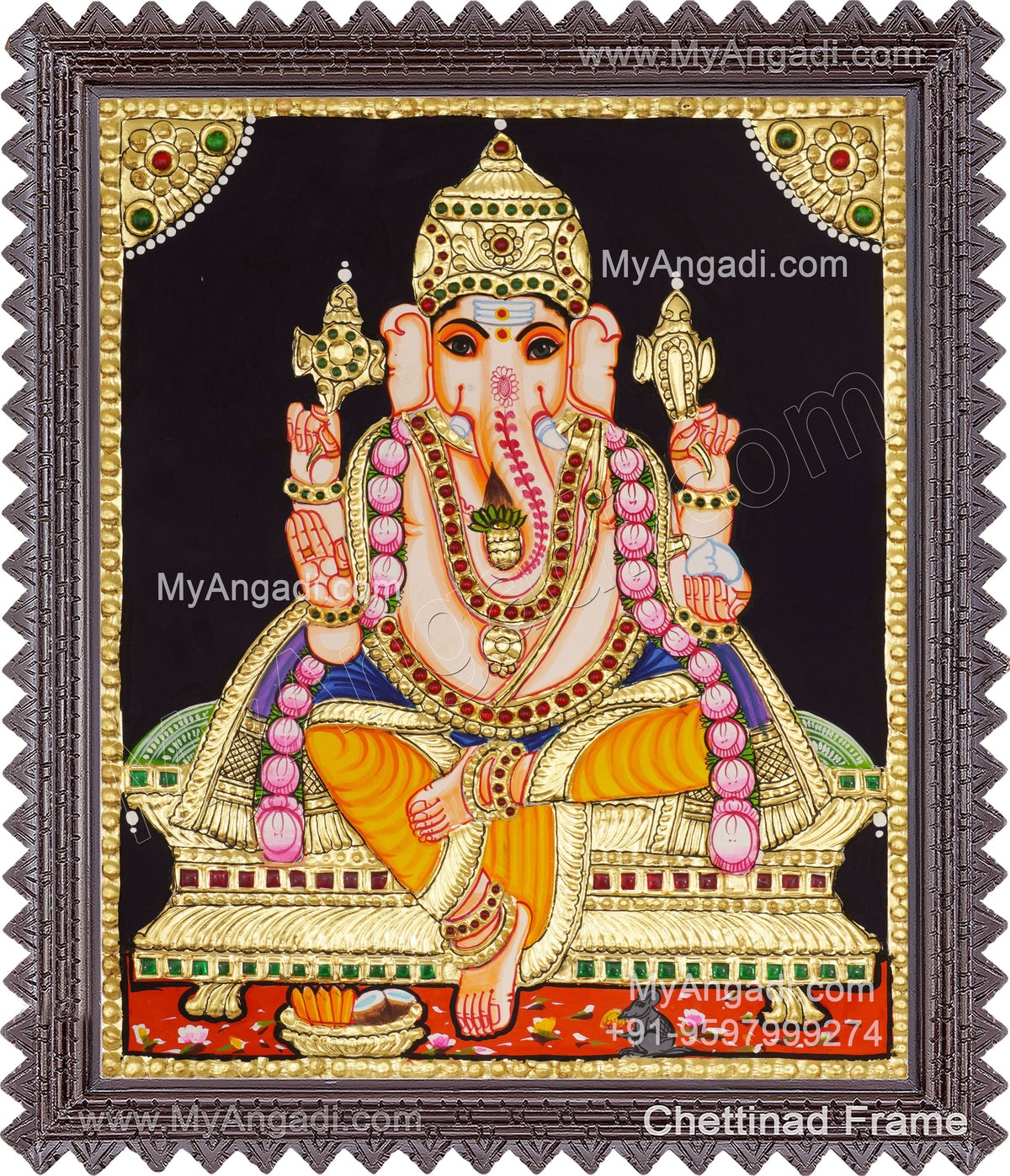 Ganapati Tanjore Painting