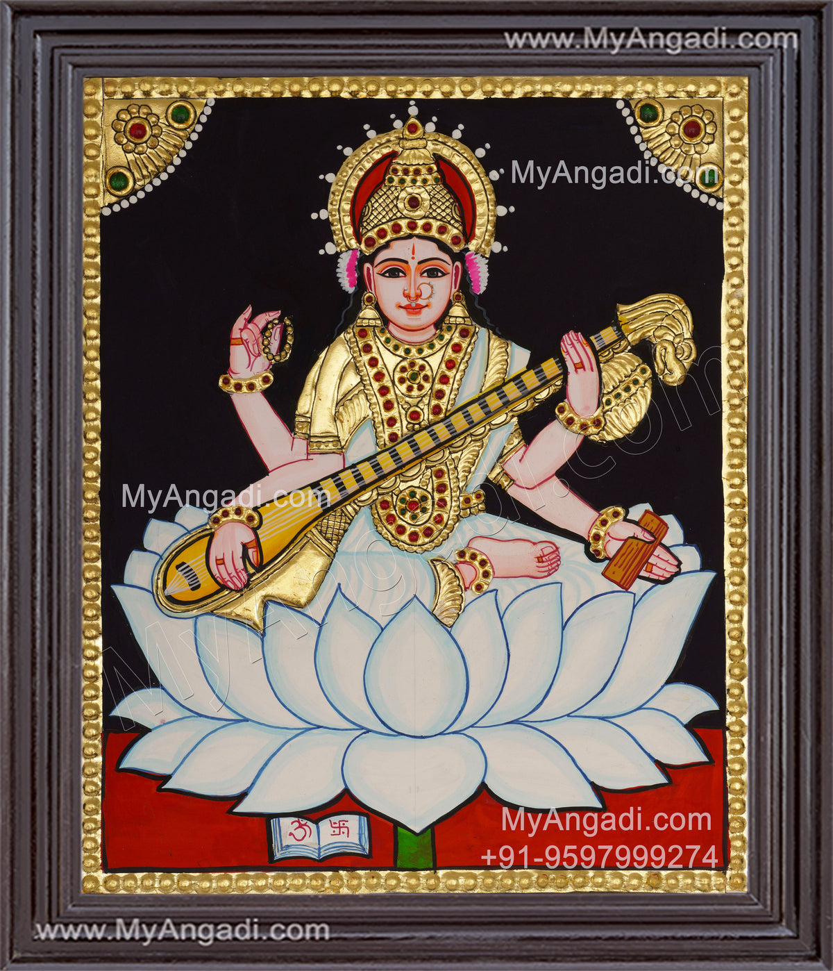 Saraswathi Tanjore Painting