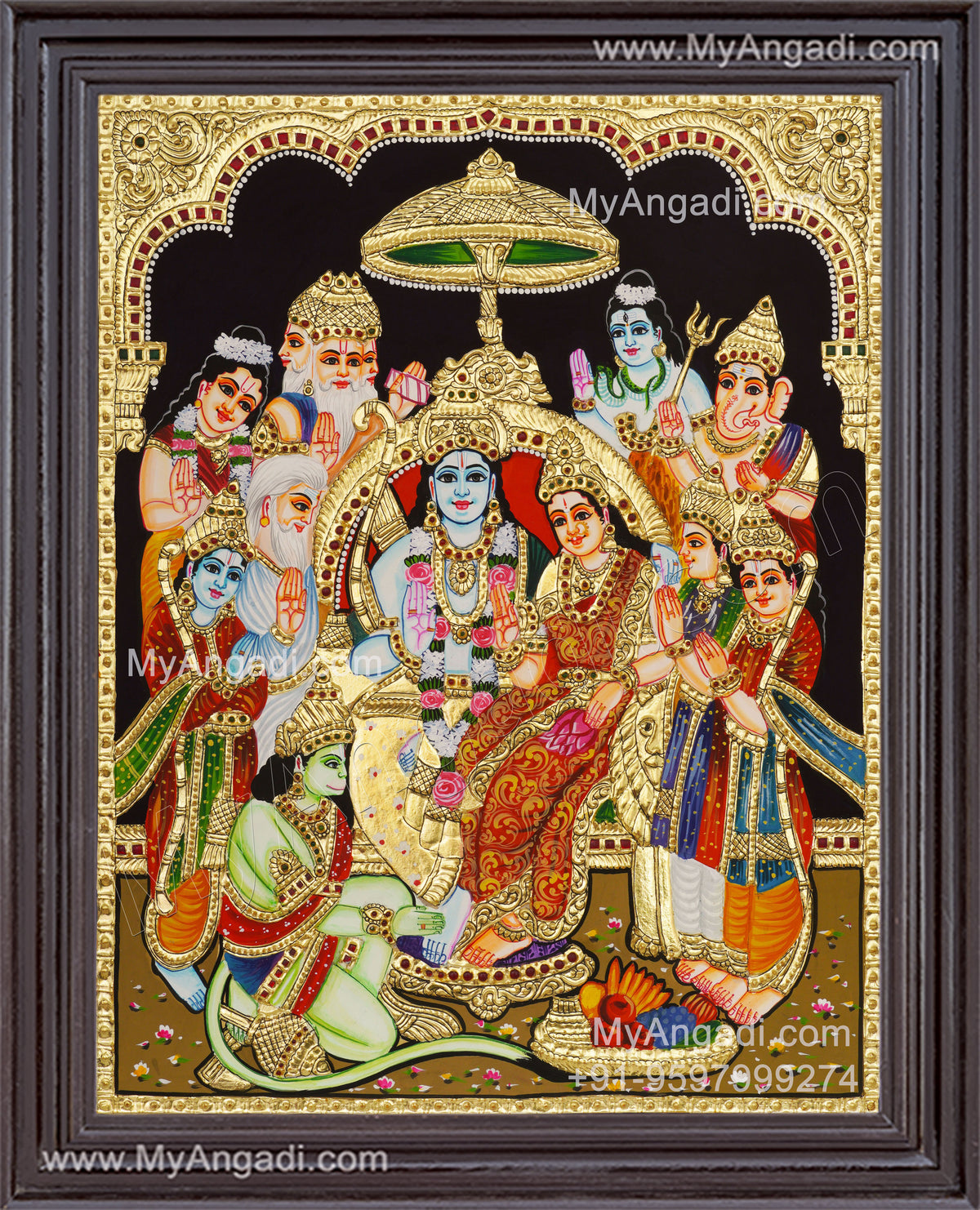 Ramar Pattabhishekam Tanjore Painting