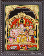 Shivan Parivar Super Emboss Tanjore Painting