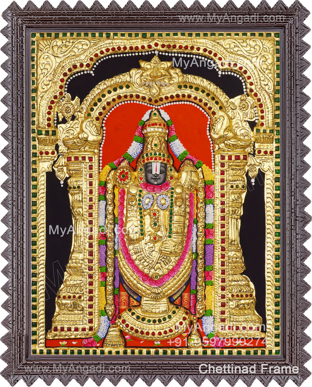 Balaji 3d Tanjore Painting