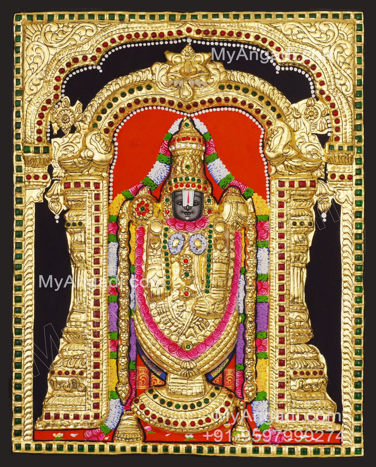 Balaji 3d Tanjore Painting