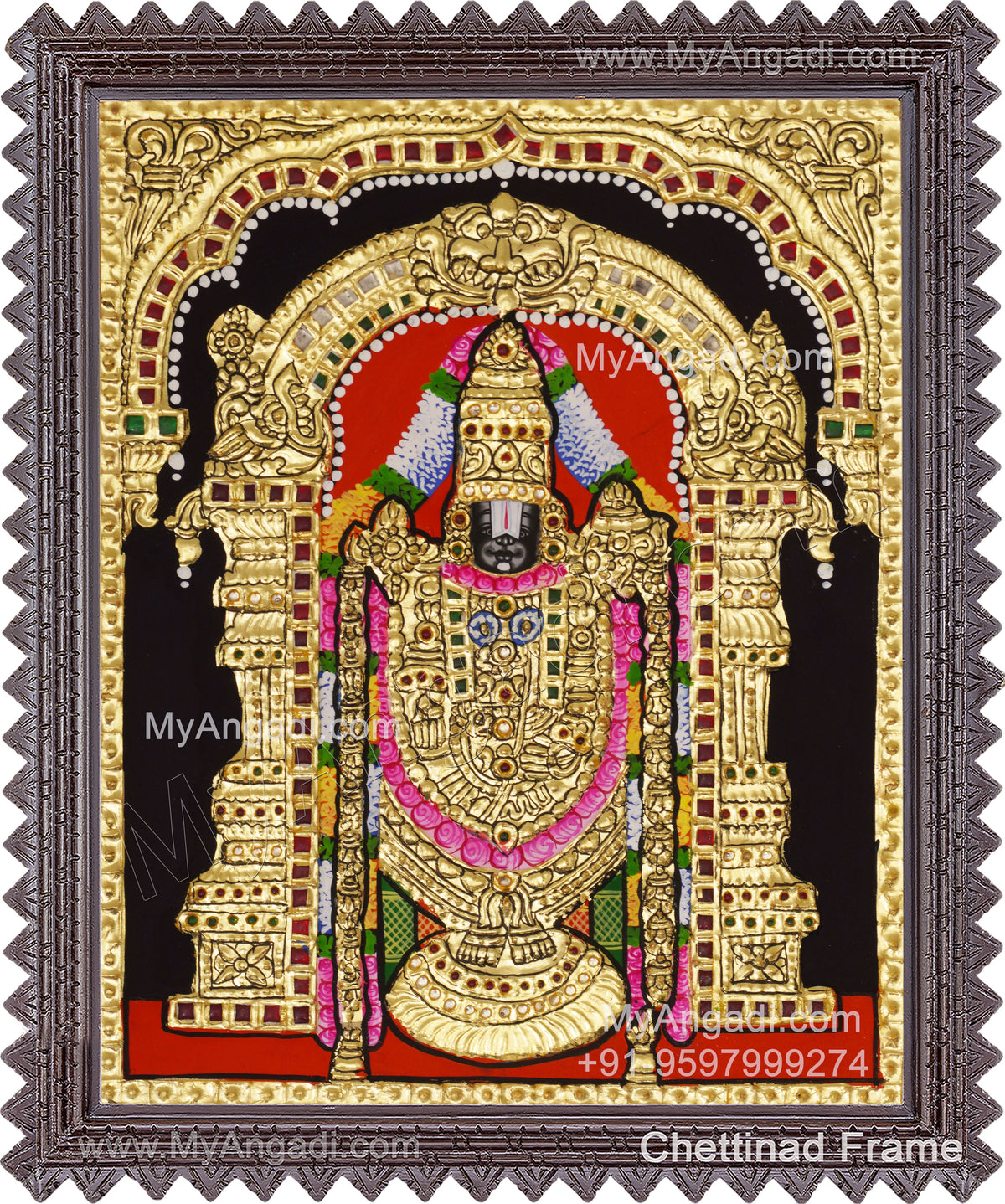 Venkateshwara Tanjore Painting