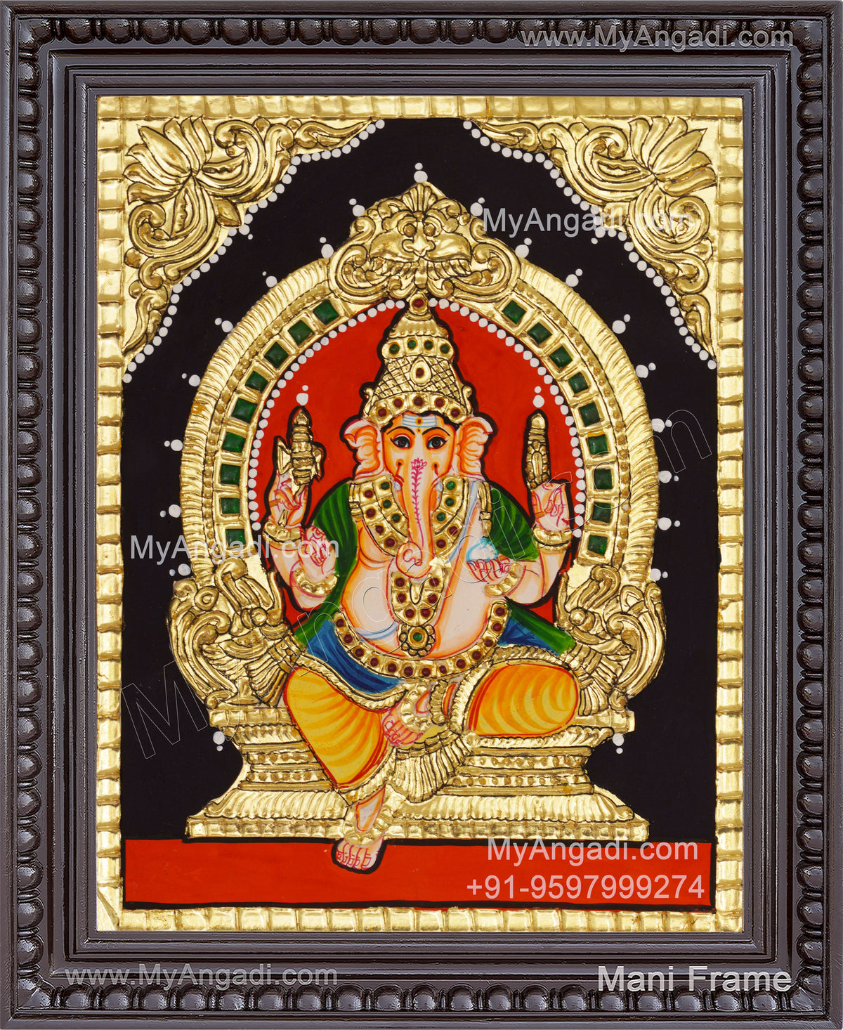 Ganesha Tanjore Painting, Ganesha Tanjore Painting