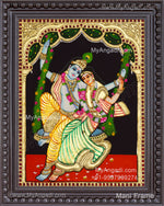 Jhula Radha Krishna Tanjore Painting