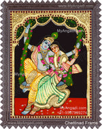 Jhula Radha Krishna Tanjore Painting