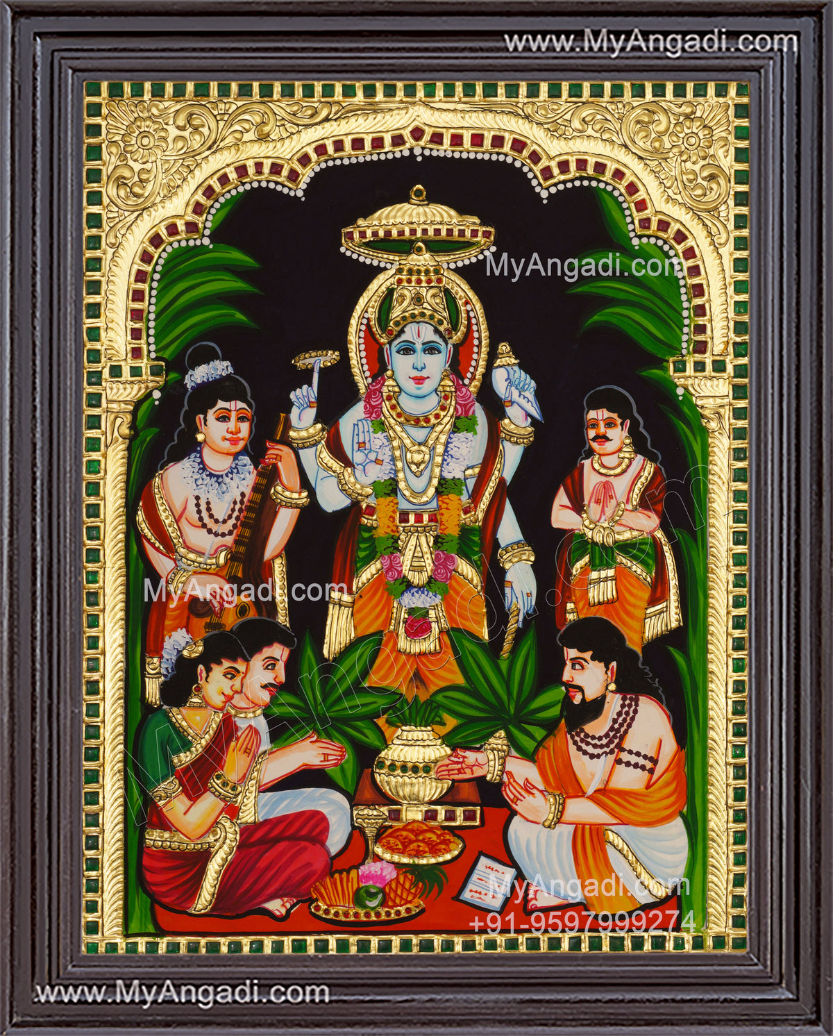 Sathyanarayana Swami Tanjore Painting