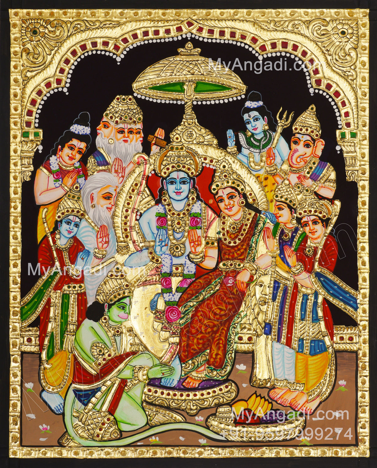 Ram Parivar Tanjore Painting