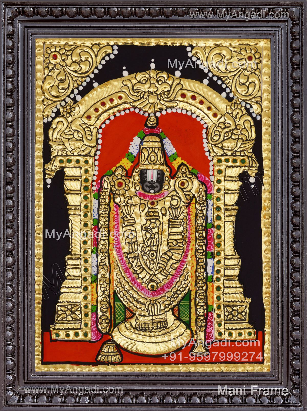 VenkateshwaraSwamy Tanjore Painting