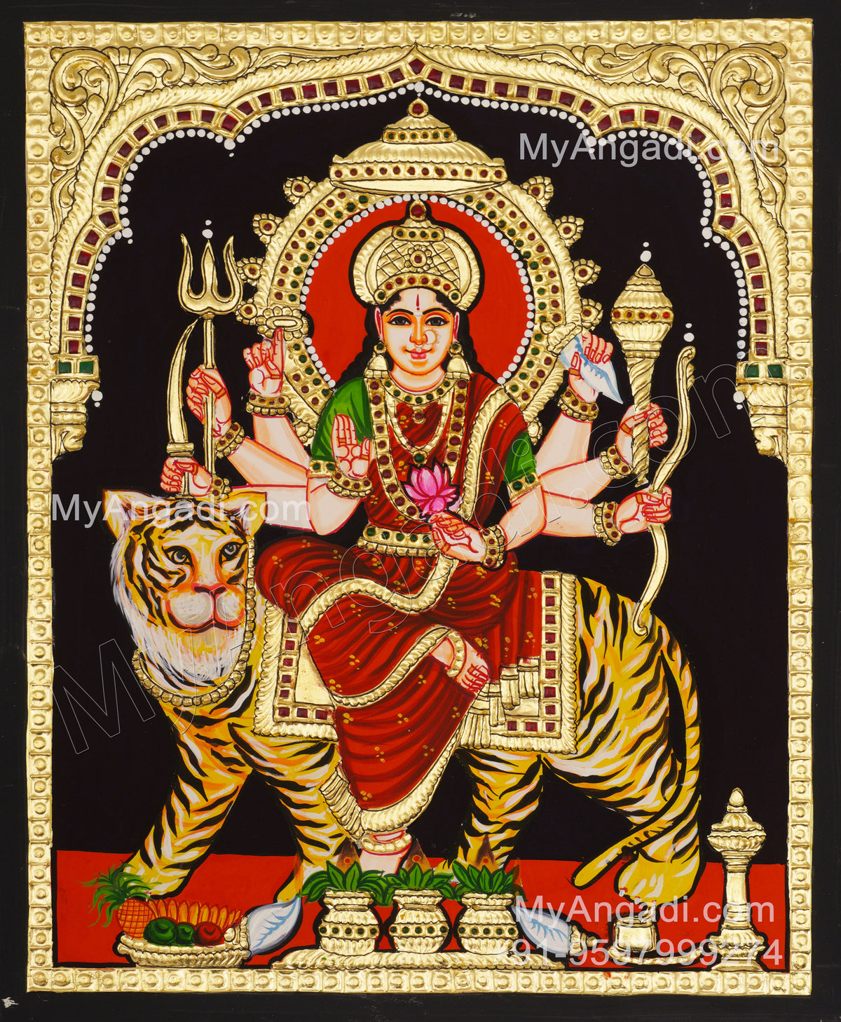 Durga Devi Tanjore Painting